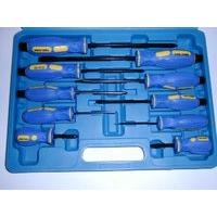 10 Piece Screwdriver Set - 6 With Pound-through Hex Ended Handles Tz Sd288