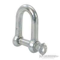 10pk Galvanised Commercial D Shackle
