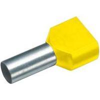100 pc(s) Pack of Yellow Twin Entry Insulated Bootlace Ferrules, N/A, Cimco 18 2480