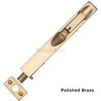 10 Inch Flush Door Bolt Polished Brass