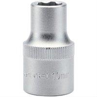 10mm 6pt Socket 1/2dr Pckd