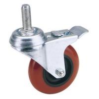 100mm Draper Swivel Bolt Fixing Polyurethane Wheel With Brake