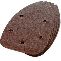 10 Piece 140mm Silverline Hook & Loop Detail 80 Grit Sander Sheets