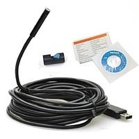 10m Waterproof USB 2.0 CMOS 7mm Lens 6-LED Snake HD Endoscope(Suitable for Laptop)