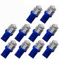 10 PCS Ultra Blue 360°T10 Wedge 10-SMD For Car Dome Map Cargo Interior LED Light