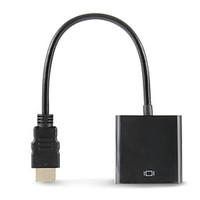1080P HDMI Male to VGA Female Video Converter Adapter Cable for PC DVD HDTV Black