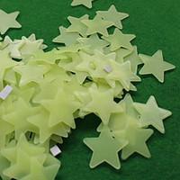 100pcs/Set Glow In The Dark Stars Luminous Fluorescent 3D Wall Stickers Home Decor For Kids Rooms Wall Art Decals
