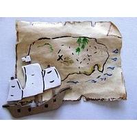 100 White Card Parchment Shapes for Kids Pirate Treasure Maps