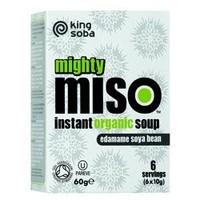 10 Pack of Gluten Free King Soba Organic Miso Soup Edamame Beans 60 g