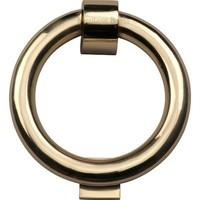 10.7cm x 10.7cm Ring Knocker Finish: Polished Brass