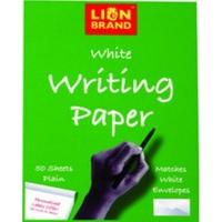 100 x Pack Lion Brand White Writing Paper 137mmx178mm Pad 50 Plain Sheets