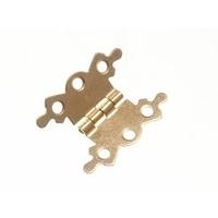 100 Pairs Butterfly Ornate Fancy Hinge Eb Brass Plated 40Mm