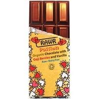 10 Pack of Gluten Free Rawr Chocolate Organic Fairtrade Goji Vanilla Raw 60 g