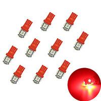 10Pcs T10 55050 SMD LED Car Light bulb red Light DC12V