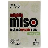 (10 PACK) - King Soba - Org Miso Soup Tofu Ginger | 60g | 10 PACK BUNDLE