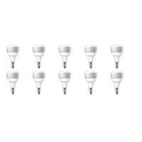 10 x Philips Warm White 7W (25W Equiv) Downlighter E14 Small Edison Screw Bulb