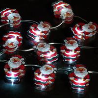 10 Battery Operated Santa String Lights