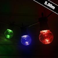 10 multi colour clear cap festoon lights