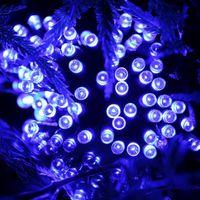 100 blue led solar lights