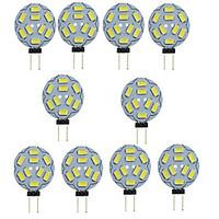 10PCS G4 9LED SMD5730 400-450LM Warm White/White Decorative DC12V LED Bi-pin Lights