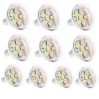 10pcs mr11 6led smd5050 dc12v 3w 350lm warm whitecool white decorative