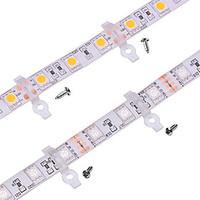 100 Pack -Strip Light Mounting Bracket Clip for Outdoor Silicone Covered 10mm Wide PCB Waterproof SMD5050 LED Strips