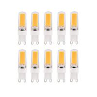 10pcs Dimmable BRELONG 3W COB LED Lights G9 G4 E14 White / Warm White Bulb AC220-240V