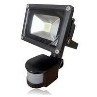 10w ip65 rated led floodlight cw pir sensor cool white