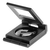 10X Metal Folding Pocket Jewelry Loupe Magnifier Magnifying Glass with Scale