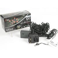 100 Frosted Red LED Fairy Lights With 8 Functions On 5m Wire