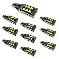 10pcs W16W T15 2835 15SMD High Power Decoding Reversing Light With Constant Current IC 6000K DC12V-24V