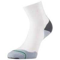 1000 Mile Tactel Fusion Ladies Running Socks - White/Grey, UK 3 - 5.5