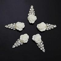 10pcs  IceCream 3D Rhinestone Flower DIY Accessories Nail Art Decoration