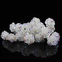 10 pcs Women\'s Rose Flower Headpiece-Wedding U Shape Hair Pin / Hair Stick Jewelry