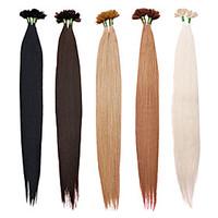 100 human hair extensions u tips 18inch 25g 50 strands straight hair