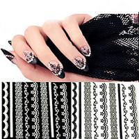 10pcs lace nail stickers random color