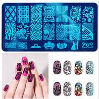 10 New Design Diy Nail Art Image Stamp Stamping Plates Manicure Template Tool Random Style