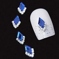 10pcs Blue Marquise 3D Rhinestone DIY Alloy Accessories Nail Art Decoration