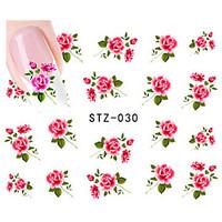 10pcs/set Hot Sale Nail Art Water Transfer Decals Beautiful Flower Design Nail Beauty Sticker DIY Beauty Decals STZ-030