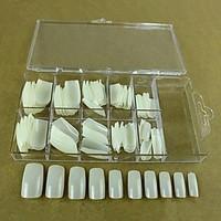 10x10PCS Mixs Size Natural Full Nail Art Tips