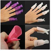 10pcs plastic reusable keeper nail polish soak off clip cap remover wr ...
