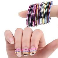 10 Colors Rolls Striping Tape Line Nail Art Sticker Tools Beauty Decorations for on Nail Stickers