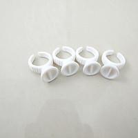 100pcs/lot Small Ink Cup Ring Permanent Makeup Eyebrow Lip Rings Plastic Ink Cup Holder Double Cup