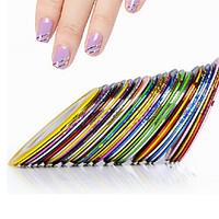 10pcs nail striping tape metallic yarn line 3d nail art tool color rol ...