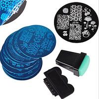 10PCS Nail Art Stamping Image Template Plates 2 PCS Nail Art Stamping Printer