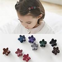 10 Pcs Children Hair Ornament Lovely Small Frosted Mini Flower Hairpin Girls Baby Clip Hairpin Random Colors