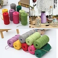 100g Multicolor Christmas Hemp Jute Rope Cord Marline for Wedding Favors Candy Boxes DIY Crafts Decor (Size 1)