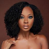 100% Real Natural Black Kinky Afro Curly Human Hair Wigs Side Part Glueless Lace Front Virgin Hair Wigs With Baby Hair For Black Women Cheap On Sale
