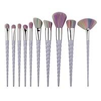 10pcs Makeup Brushes Unicorn Thread Cosmetic Screw Set Synthetic Hair Travel Full Coverage Portable