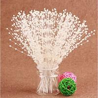 100pcs Wedding Cake Topper Decorative Centerpieces Artificial Flowers 4mm Bead Chain Wedding Decoration Crafts